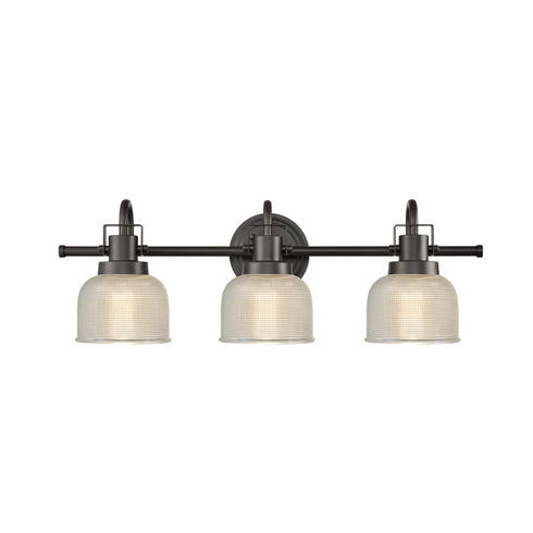 Prismatic Glass Three-Light Bathroom Wall Sconces Vanity Light