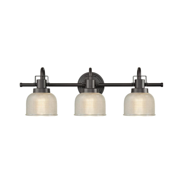 Prismatic Glass Three-Light Bathroom Wall Sconces Vanity Light