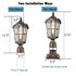Farmhouse Outdoor Post Light Fixture Pole Lantern Antique Brass
