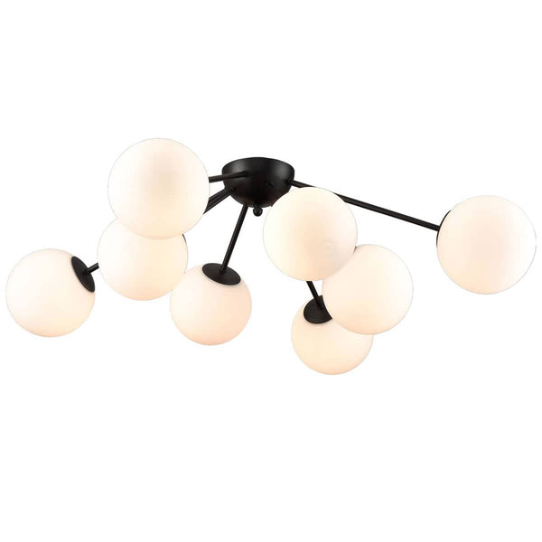 Sputnik Globe Chandelier Black Ceiling Light- 8 Light