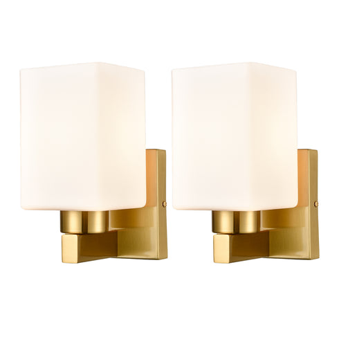 2-Pack Brass Wall Sconce Modern Bathroom Vanity Light