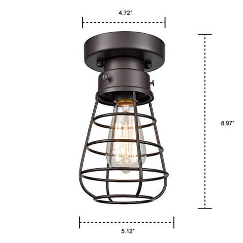 Retro Industrial Ceiling Light Fixtures Loft Barn Cage