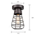Retro Industrial Ceiling Light Fixtures Loft Barn Cage