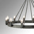 Retro Rustic Industrial Grey Metal 12 Lights Island chandelier