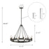 Retro Rustic Industrial Grey Metal 12 Lights Island chandelier