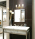 Modern Brass Bathroom Vanity Lighting with Frosted Glass - 3 Light
