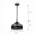 Rustic Black Drum Pendant Light Hanging Chandelier