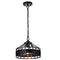 Rustic Black Drum Pendant Light Hanging Chandelier
