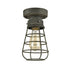 Rustic Ceiling Lights Metal Caged Mini Close to Ceiling Lamp