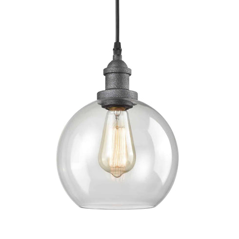 Rustic Clear Globe Pendant Light Island Pendant Lighting