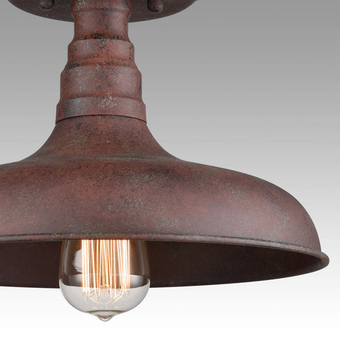Bovino Rustic Industrial Barn Semi Flush Mount Ceiling Light