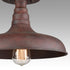 Bovino Rustic Industrial Barn Semi Flush Mount Ceiling Light