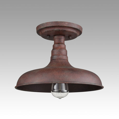 Bovino Rustic Industrial Barn Semi Flush Mount Ceiling Light