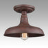 Bovino Rustic Industrial Barn Semi Flush Mount Ceiling Light
