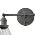 Rustic Mycete Glass 2 Light Hardwired & Plug in Bath Wall Sconce