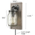 Rustic Plug-in Mason Jar Bedroom Wall Sconce Wood Plate 2-Pack
