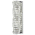Crystal Bathroom Vanity Lights LED Stainless Steel, Chrome, 18.5-In