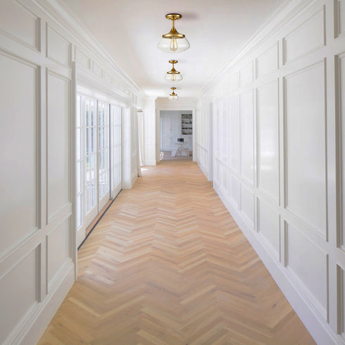 Modern Brass Semi Flush Mount Ceiling Light Fixture