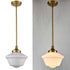 Schoolhouse Glass Pendant Light Fixture for Kitchen Island