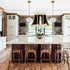 Schoolhouse Glass Pendant Light Fixture for Kitchen Island