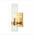 Lovere Bari Brushed Gold with Glass Shade 1 Light Wall Sconce