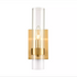 Lovere Bari Brushed Gold with Glass Shade 1 Light Wall Sconce