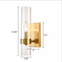 Lovere Bari Brushed Gold with Glass Shade 1 Light Wall Sconce