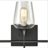 Sondrio Industrial 4-Light Black Vanity Lighting Jar Glass Wall Sconces