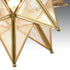 Seeded Glass Brass Moravian Star Ceiling Light Flush Mount