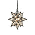 Camaiore Seeded Glass Industrial Moravian Star Pendant Light 13 Inches