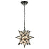 Camaiore Seeded Glass Industrial Moravian Star Pendant Light 13 Inches