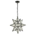 Seeded Glass Industrial Moravian Star Pendant Light 19 Inches