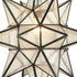 Seeded Glass Industrial Moravian Star Pendant Light 19 Inches