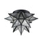 Seeded Glass Moravian Star Flush Mount Ceiling Light, 12.7" Diameter