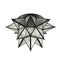 Mattinata Seeded Glass Moravian Star Flush Mount Ceiling Light, 15-Inch, Black