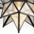Seeded Glass Moravian Star Flush Mount Ceiling Light, 12.7" Diameter