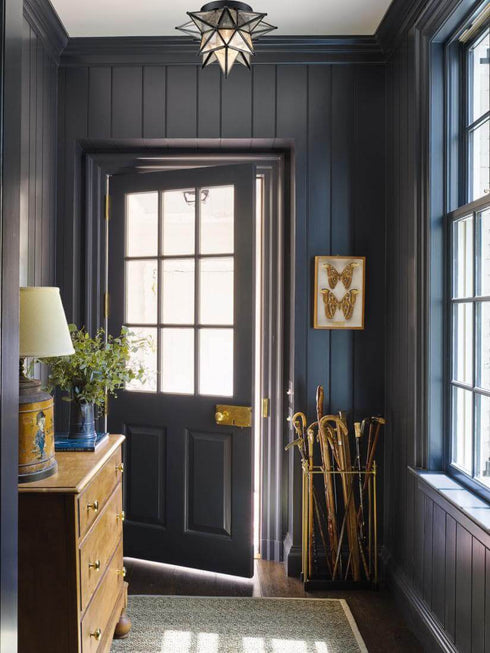 Seeded Glass Moravian Star Flush Mount Ceiling Light, 12.7" Diameter