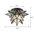 Seeded Glass Moravian Star Flush Mount Ceiling Light, 12.7" Diameter