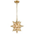 Seeded Glass Moravian Star Light Gold Pendant Lighting 13 Inches