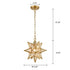 Seeded Glass Moravian Star Light Gold Pendant Lighting 13 Inches