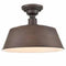Pozzuoli Semi Flush Mount Ceiling Light ORB Metal Barn Shade Light Fixture