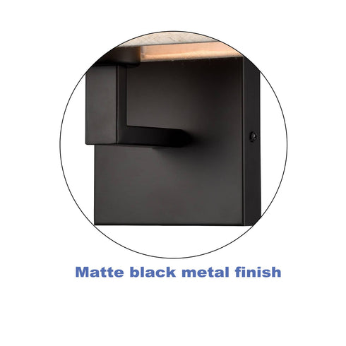 Set of 2 Modern Black metal with White Fabric Shade Wall Sconces for Bedroom