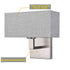Set of 2 Modern Brushed Nickel with White Fabric Shade Wall Sconces for Bedroom