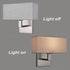 Set of 2 Modern Brushed Nickel with White Fabric Shade Wall Sconces for Bedroom