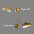 Set of 2 Modern Brass Metal Wall Sconce with On/Off Switch Plug-in or Hardwired Swing Arm Wall Light Fixture