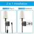 Slim Black Wall Sconces Set of Two Plug in Wall Lamps for Bedrooms