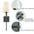 Slim Black Wall Sconces Set of Two Plug in Wall Lamps for Bedrooms