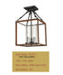 Square Cage Semi Flush Ceiling Lights Black Chandeliers