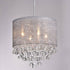 Stem Adjustable Crystal Drum Chrome Modern Chandeliers