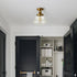 Modern Brass Schoolhouse Semi Flush Ceiling Lights Hallway